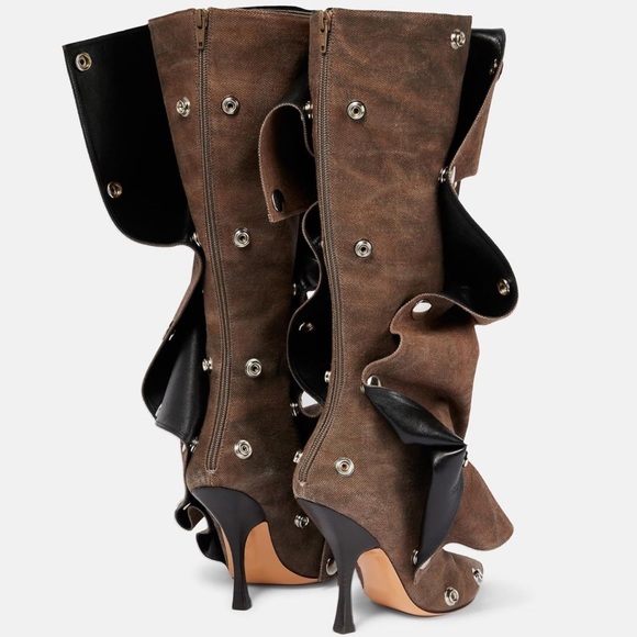Pointed Toe Buckle Stiletto Removable Boots - Picture 4 of 7